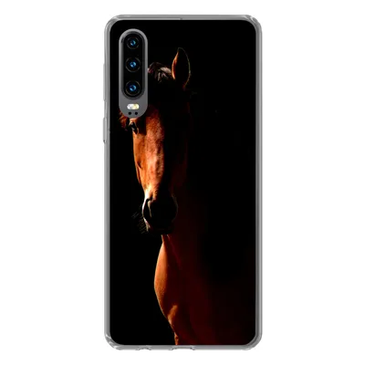 Produktbild von MuchoWow® Handyhülle Schutzhülle Hülle für Huawei P30 Pferd - Licht - Porträt Silikon Softcase Handy Hülle - Kartenbesitzer
