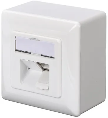 Produktbild von DIGITUS Aufputzdose Cat5e 2xRJ45 geschirmt Signalweiß