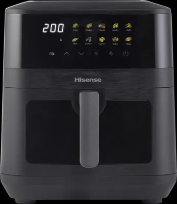 Produktbild von Hisense HAF2100DCD Heißluftfritteuse, 8 Liter, 2100 W, 10 voreingestellte Programme, Heißluftzirkulationssystem, Schwarz