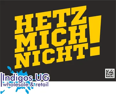 Produktbild von Aufkleber / Autoaufkleber - JDM / Die cut / Auto / OEM - Hetz mich nicht! - 210x160mm gold - Heckscheibe / Heckscheibenaufkleber