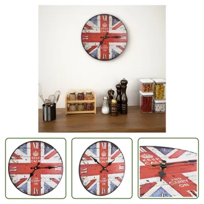 Produktbild von The Living Store Vintage Wanduhr UK 30 cm