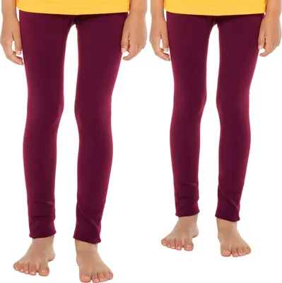 Produktbild von Thermo-Leggings für Kinder - Celodoro - Strumpfhose mit Innenfleece (2er-Pack) - Beere