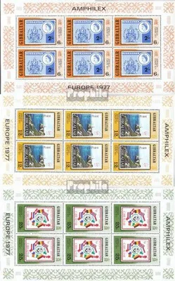 Produktbild von Briefmarken Gibraltar 1977 Mi 364-366 Kleinbögen (kompl.Ausg.) postfrisch AMPHILEX