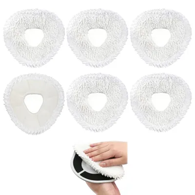 Produktbild von Mikrofaser Reinigungstücher - 6 Stück Wischpad Ersatzteile für Saugroboter - 135 x 135 mm