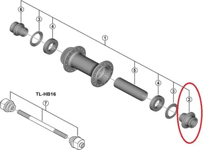 Produktbild von SHIMANO Achskappe HB-TC500-12 rechts 12 - präziser Ersatz für Vorderradnaben...