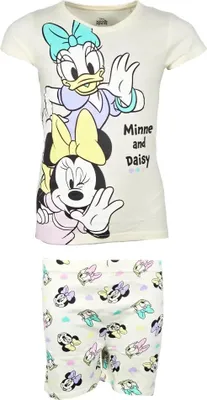 Produktbild von Disney Minnie Maus Kinder kurzarm Schlafanzug Pyjama Shirt Shorts – Gelb / 110