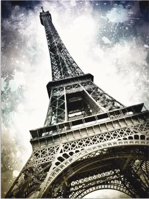 Produktbild von ARTland Wandbild Alu für Innen & Outdoor Paris Eiffelturm Dekorativ Größe: 30x40 cm