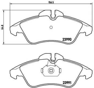Produktbild von Brembo Bremsbelagsatz, Scheibenbremse Vorderachse P 50 080