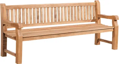 Produktbild von Gartenbank Teakbank DEGAD - Holz Teak 220x61x93 cm | Holzbank 220 Cm Gartenbank Sitzbank Mit Lehne Wetterfest Bank Garten Terrasse