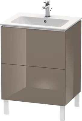 Produktbild von Waschtischunterbau L-CUBE 620x481x704mm flannel grey hochglanz flannel grey hochglanz