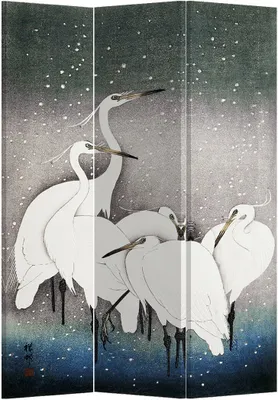 Image de Fine Asianliving Paravent Séparation de pièce Mur espagnol Room Divider Séparateur de pièce Protection visuelle Japonais Oriental Chinois L120xH180cm Toile imprimée double face Asiatique