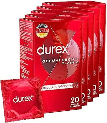 Produktbild von Durex Gefühlsecht Classic Kondome 5 x 20 Stück
