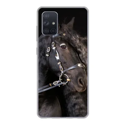 Produktbild von MuchoWow® Handyhülle Schutzhülle Hülle für Samsung Galaxy A51 Pferd - Halfter - Mähne Silikon Softcase Handy Hülle - Schutzabdeckung