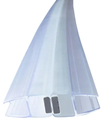 Produktbild von Bagnoxx 2m Duschdichtung, Magnet Dichtung für Duschkabine im Bad, 6mm Glasstärke, 180 Grad, transparent, magnetische Duschtürdichtung für die Glastür der Dusche im Badezimmer