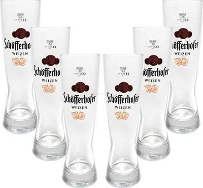 Produktbild von Schöfferhofer Weizen Bierglas Glas Gläser-Set - 6x Biergläser 0,5l geeicht