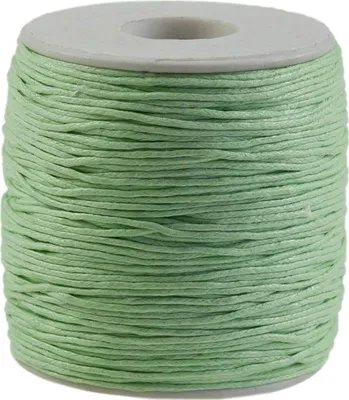 90 Meter / 1 Spule gewachste Baumwollschnur, 1mm mintgrün