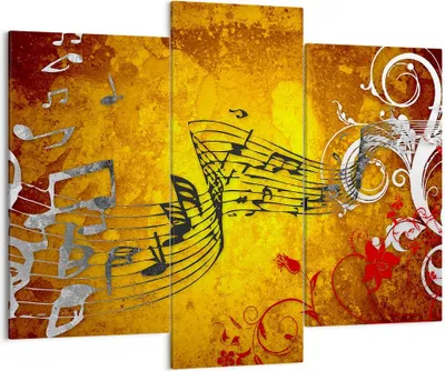 Produktbild von Bild auf Leinwand - Leinwandbild - Musik Konzert Spaß Blume - 130x100cm - Wand Bild - Wanddeko - Leinwanddruck - Bilder - Kunstdruck - Wanddekoration - Leinwand bilder - Wandkunst - CB130x100-1964