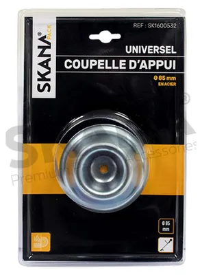 Produktbild von Stützschale aus Stahl ø: 85 mm für Rückentrimmer. Bohrung: 8 mm.