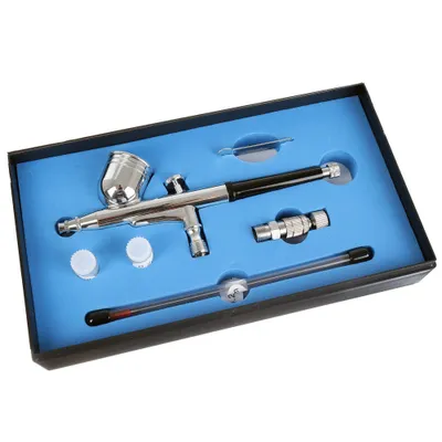 Obrázek produktu pro Sada stříkací pistole pro modelářský airbrush se 3 tryskami, rychlospojka 0,2, 0,3, 0,5 mm Technic HS-30KT