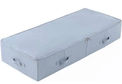 Produktbild von Unterbett-Aufbewahrungsbox 100x43x18 cm Hellgrau Atmungsaktiv Zusammenklappbar