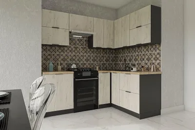 Obrázek produktu pro CRAFT moderní rohová kuchyně 220 x 160, bílý craft/grafit
