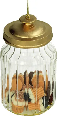 Produktbild von Christbaumschmuck Glas 10,2m Vorratsglas mit Keksen Figur Transparent