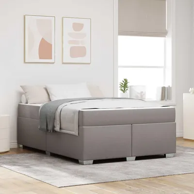 Obrázek produktu pro vidaXL Rám postele s matrací Taupe 140 x 200 cm látka
