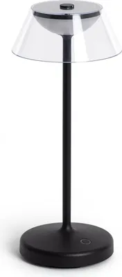 Produktbild von LED Tischleuchte 3W tragbar mit wieder aufladbarem USB Akku Aluminium Dipley Schwarz