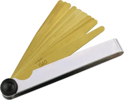 Image de Jauge d'épaisseur, épaisseur des lames : 0,05-1,0 mm, acier, longueur : 100 mm, nombre de lames : 13