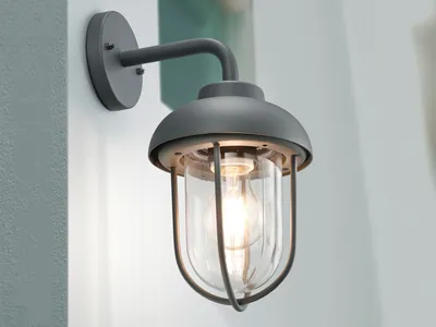 Produktbild von LED Außenwandleuchte in Anthrazit moderne Laterne - Außenwandlampen für Hauswand