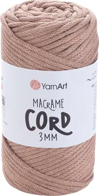 Zdjęcie produktu dla Yarn Art Macrame Cord 3 mm 85 m 768 Brown Sznurek