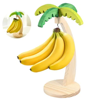 Bananenhalter aus Holz, abnehmbar, 33 cm, für Küche