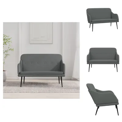 Zdjęcie produktu dla vidaXL Ławka ciemnoszara 110x76x80 cm tkanina - Ławki