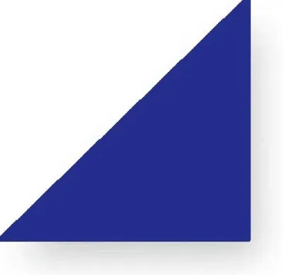 Produktbild von SINA Legematerial rechtwinklig gleichschenkliges Dreieck in 4 Farben - Menge 24 Stück (blau)