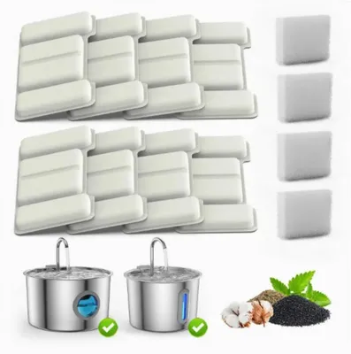 Produktbild von Wasserfilter für Trinkbrunnen für Haustiere - Ersatzfilter - 8er-Pack - 4 Schaumstofffilter - Für Katzen und Hunde
