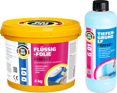 Produktbild von Dichtset Flüssigfolie 4Kg Dichtfolie Tiefengrund Abdichtung Dusche Bad Innen H06