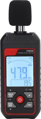 Image de Sonomètre sensible Mesure précise Réponse rapide LCD rétro-éclairé Testeur de bruit Noir