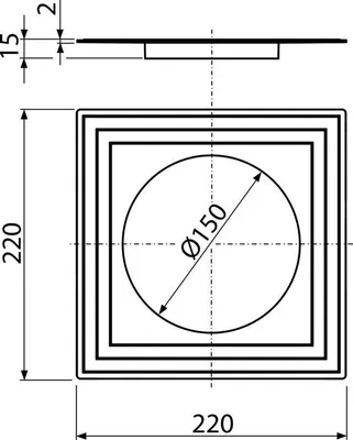 Produktbild von AlcaDrain Manschette-2. Abdichtung DN150 für Bodenablauf