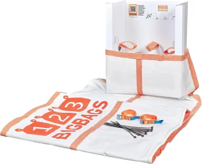 Produktbild von 2x Schuttrutsche Bauschuttrutschen jeweils 3m | Starter Kit | inkl. Füllboard, 5x Schuttsäcke, Kabelbinder, Spannband