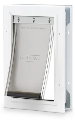 Produktbild von PetSafe Freedom Aluminium-Haustiertür für Hunde und Katzen, klein, weiß, getönte