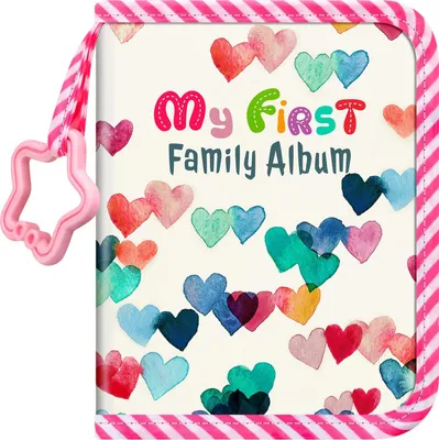 Zdjęcie produktu dla Fintie Baby Album na zdjęcia 4x6 cali, 18 zdjęć Mój pierwszy album rodzinny z miękką okładką i haczykiem dla noworodków/niemowląt/wspomnienia z baby shower - prezent urodzinowy, Rain Hearts