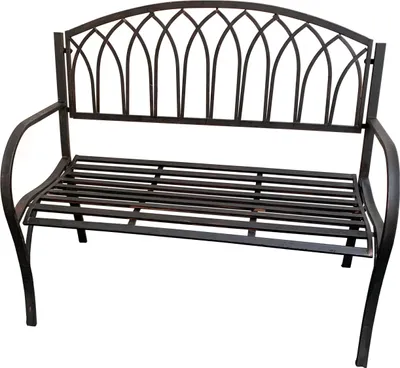 Zdjęcie produktu dla Ławka ogrodowa Moritz 2-osobowa 110 x 98 x 55 cm z ozdobną dekoracją do ogrodu, tarasu, balkonu
