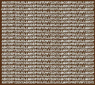 Produktbild von Selbstklebende Buchstabenaufkleber, 5 mm, braun matt