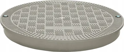 Produktbild von Rohrschachtabdeckung, Kanaldeckel, Schachtdeckel, DN400 BabylonPlast™ A15 Grau