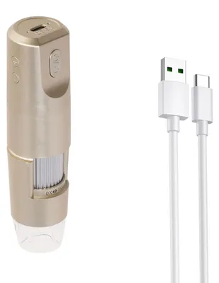 Zdjęcie produktu dla Mikroskop cyfrowy – bezprzewodowy mikroskop ręczny USB z 16-krotnym powiększeniem – kamera inspekcyjna do telefonu, komputera i tabletu
