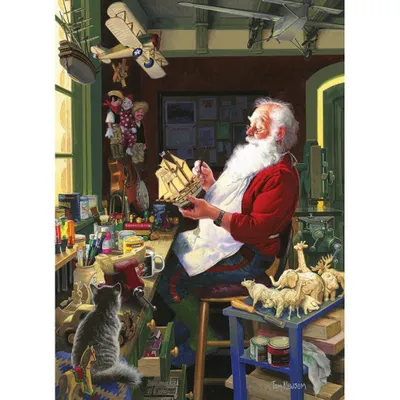 Obrázok produktu pre COBBLE HILL Puzzle Santova dielňa 500 dielikov