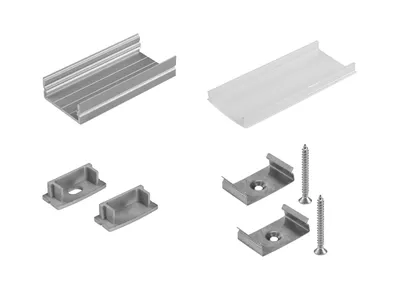 Image de Kit de montage profilé en U 20mm pour LED Strip