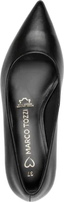 Produktbild von MARCO TOZZI Damen Pumps aus Leder mit Kitten-Heel 2-22331-44, Größe:37 EU, Farbe:Schwarz