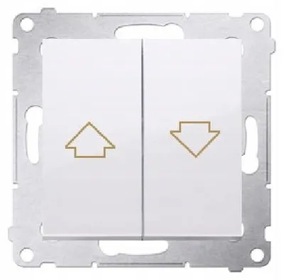 Zdjęcie produktu dla Kontakt-Simon DZP1.01/11, Przyciskany przełącznik, Plastik, Biały, IP20, IP44, 250 V, 10 A