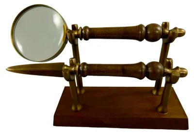 Produktbild von Set aus Lupe und Brieföffner auf Ständer, 2-teilig